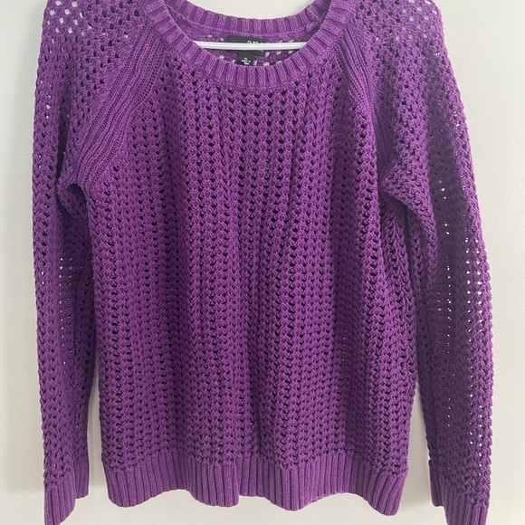 a.n.a Sweaters - a.n.a Women's Rich Purple Crew Neck Sweater in size XL